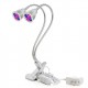 New Dual Head Led Grow Light 10W Desk Clip Lamp with 360 Degree Flexible Gooseneck Indoor Plants