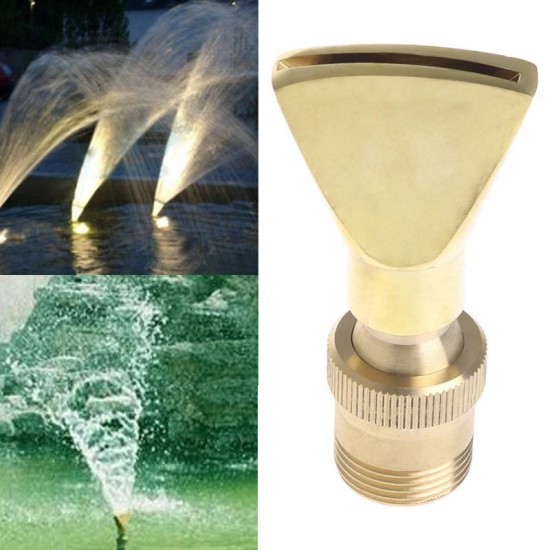 1/2" DN15 3/4" DN20 Garden Brass Fountain Pond Water Nozzle Fan Shape Sprinkler Spray Head