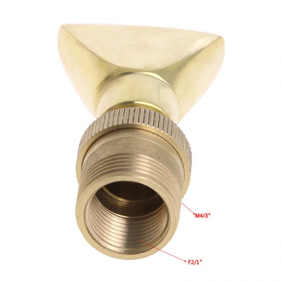 1/2" DN15 3/4" DN20 Garden Brass Fountain Pond Water Nozzle Fan Shape Sprinkler Spray Head