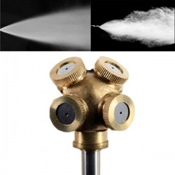 Honana HG-GW 1/4 Inch 4 Hole Brass Spray Nozzle Garden Sprinklers Irrigation Fitting
