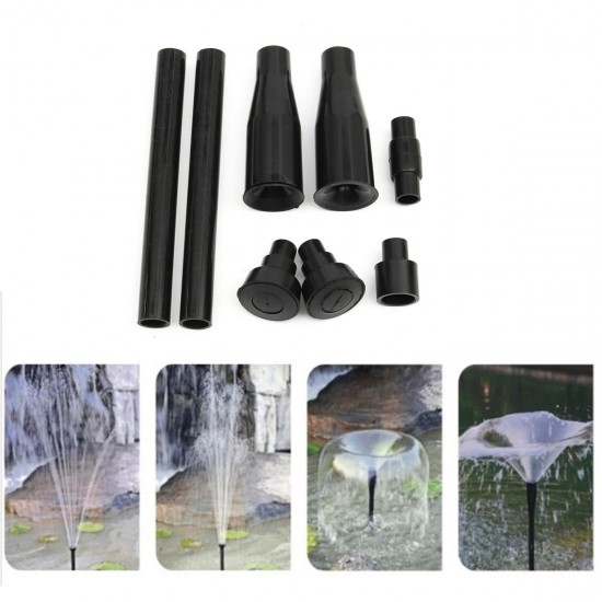 Solar Powered Sprinklers Sprayer Heads Water Pump Garden Fountain Pond Kit for Waterfalls Display