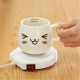 220v White Electric Powered Cup Warmer Heater Pad Coffee Tea Milk Mug US Plug