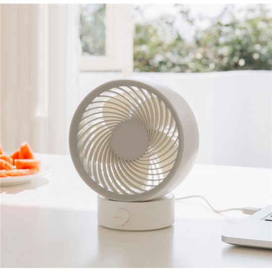3life 330 Portable Mini Air Circulation Fan Rotating Desktop Fan Strong Wind USB Charging Low Noise and Comfortable from XIAOMI  YOUPIN