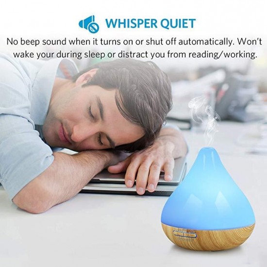 ARCHEER Aromatherapy Essential Humidifiers Wood Ultrasonic Oil Diffuser 300ml Cool Mist Humidifier