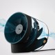 Creative Bucket Design Dual Motors Electronic Portable USB Charging 3 Adjustable Wind Mode Ultra Silent Table Fan