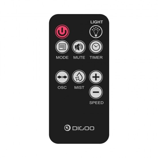 DIGOO DG-F1101 Touch-screen Spray Fan Remote Control Speed Adjustable Ultrafine Spray Multifunction Home Fan