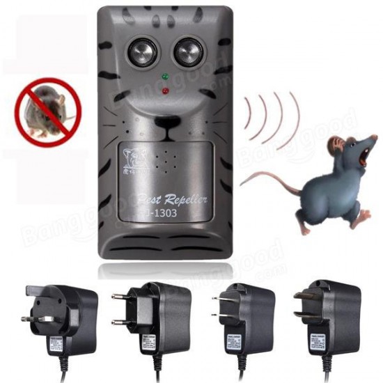 Electronic Ultrasonic Pest Rat Mouse Insect Rodent Control Repeller Anti Mole Killer Trap Bug Chaser