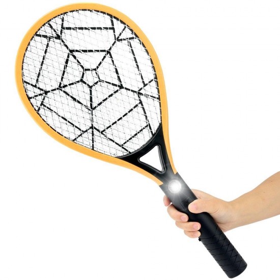 Loskii HA-32 Rechargeable Electronic Mosquito Pest Killer 3 Layer Mesh Fly Swatter with LED Light