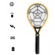 Loskii HA-32 Rechargeable Electronic Mosquito Pest Killer 3 Layer Mesh Fly Swatter with LED Light