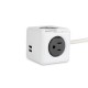 Allocacoc 16A 230V 4 Outlets Dual USB Charging Ports Creative Cube Shape Design Power Strip Power Socket Power Outlet with 1.5m Cable