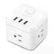 BULL US Plug 3 USB Ports 3 AC Outlets Cubic Design Wireless Smart Charging Station Power Strip