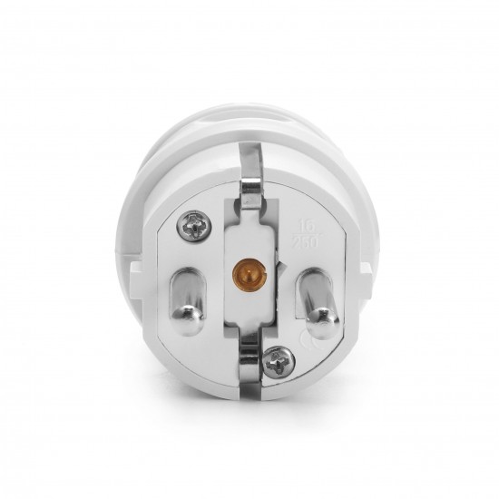 Loskii HA-18 EU Wire Plug Residential Round Pins Plug 16-Amp 250-Volt Two Pins Plug for DIY