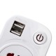Loskii SH-50 Travel Plug in Electronic Smart Dual 5V 2.1A USB Ports Charging 180 Degree Rotation Socket Switch