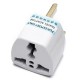 UK type 3 flat blades plug with earthed Universal Travel AC Adapter