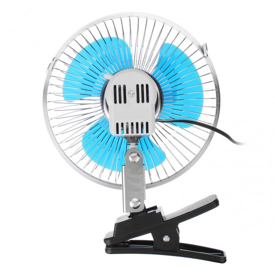 8 Inch 12V Mini Electric Oscillating Air Cooling Fan Clip Conditioner Cooler Fan For Auto Truck