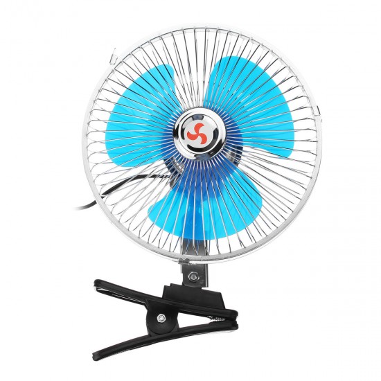 8 Inch 12V Mini Electric Oscillating Air Cooling Fan Clip Conditioner Cooler Fan For Auto Truck