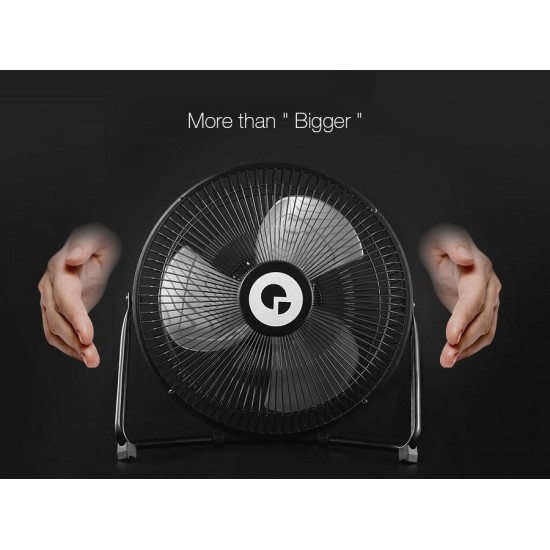 Digoo DF-101 10 inch Large Full Black Metal Electrical Rotatable USB Rechargeable 18650 Battery Cool Desk Fan