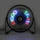 Digoo DG-TF111 DIY 6 Inches USB LED Light Metal Electrical Rotatable Clock Fan Colorful Display Bluetooth Connect with APP Control