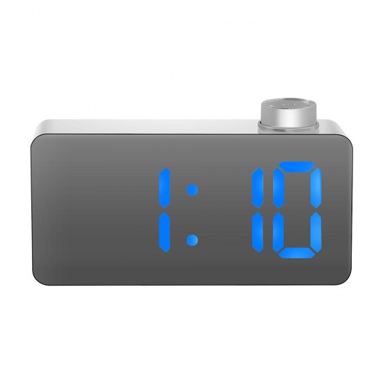 Digoo DG DM2 LED Three Colors Adjustable Display Mirror Clock Snooze Fuction Night Mode Alarm Clock