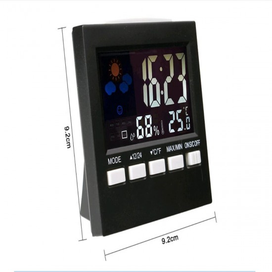 Loskii DC-001 Digital Temperature Humidity Alarm Clocks LCD Weather Station Display Clock