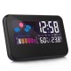 Loskii DC-002 Digital Weather Station Thermometer Hygrometer Alarm Clock with Colorful LED Display Smart Sound Control Calendar Backlight Function