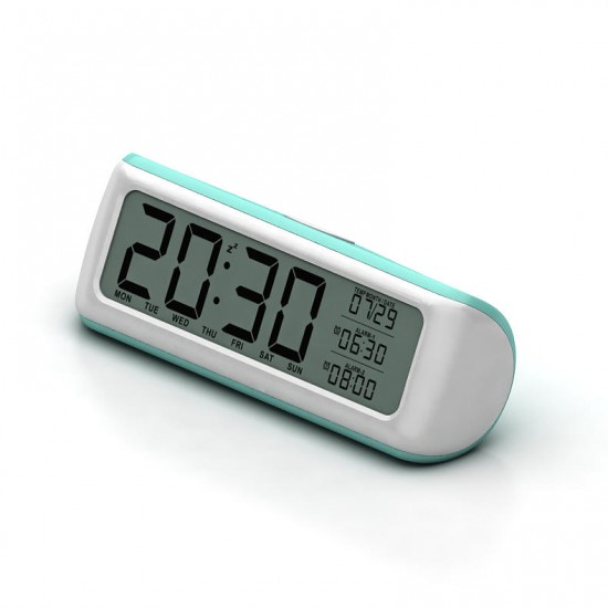 Loskii DC-12 5.5" Large Digital Alarm Clock with Backlight 2 Alarms  Snooze Optional Weekday Alarm  Rotate Button Easy Setting For Kids And Teens