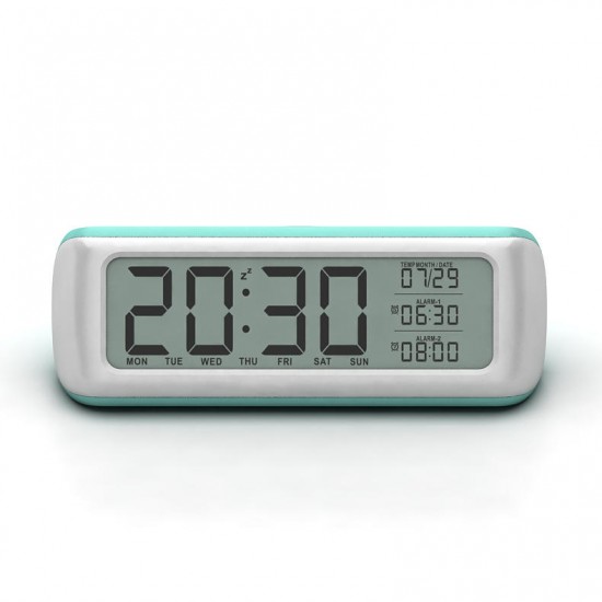 Loskii DC-12 5.5" Large Digital Alarm Clock with Backlight 2 Alarms  Snooze Optional Weekday Alarm  Rotate Button Easy Setting For Kids And Teens