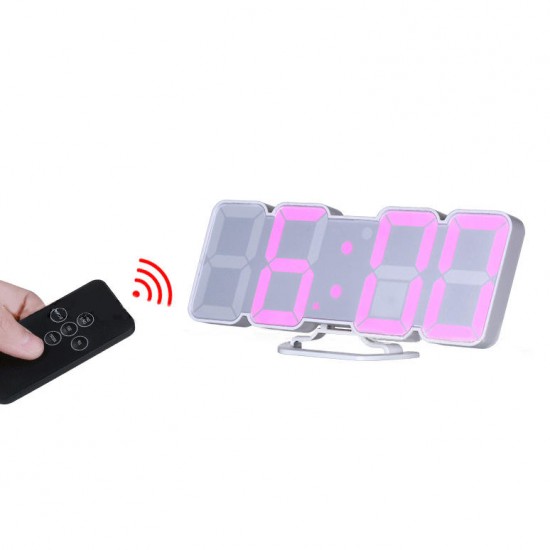 Loskii HC-26 3D Colorful Digit LED Remote Control Sound Control Thermometer Alarm Clock