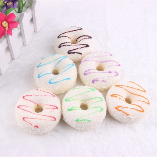 10PCS 7CM Random Color Squishy Coconut Cream Donuts Fridge Magnet Cream Scented