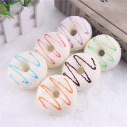 10PCS 7CM Random Color Squishy Coconut Cream Donuts Fridge Magnet Cream Scented