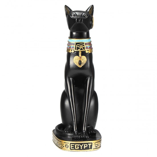 12'' Cat Figurine Egyptian Ancient Bastet Vintage Goddess Statue Home Decorations