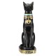 15'' Vintage Egyptian Bastet Cat Goddess Resin Figurine Black Cat Pharaoh Statue Decorations