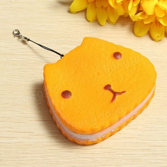 1PC 10CM Random Color Carapace Squishy Layer Cake Cell Phone Strap Cream Scented