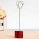 Silver Red Heart Place Card Holders Heart Shape Clip Card Stand Photo Memo Paper Message Clip