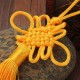 10Pcs Yellow Hand Knit Chinese knot Pendant Gift Celebration Supplies Car Pendant