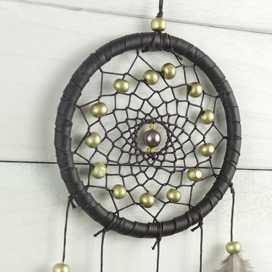 Hand Woven Natural Feathers Dreamcatcher American Folk Custom Gifts Hanging Decor Ornament