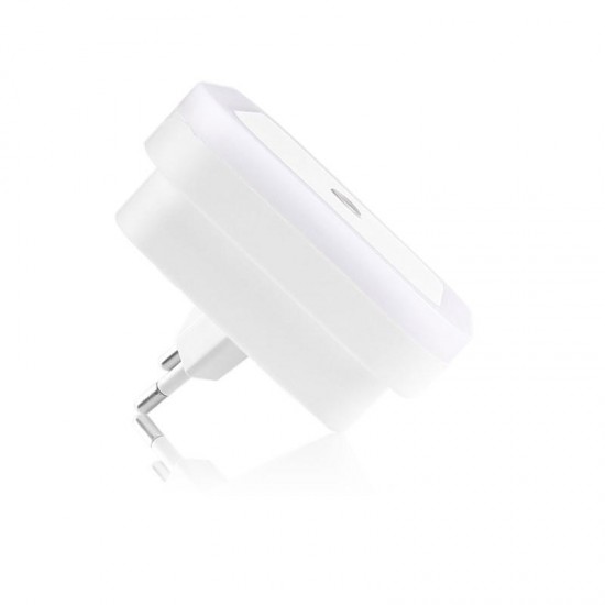 Loskii DX-CTL Mini Auto Night Lamp LED Light Built-in Light Sensor Control White Bedside Light Wall Lamp US/EU