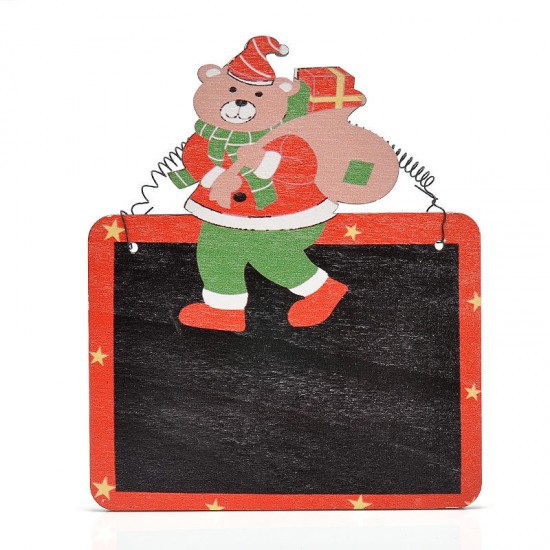 Mini Cartoon Christmas Hanging Chalkboard Message Board Sticks Clips Wall Door Decorations
