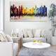 120X60CM Modern City Canvas Abstract Painting Print Living Room Art Wall Decor No Frame Paper Art