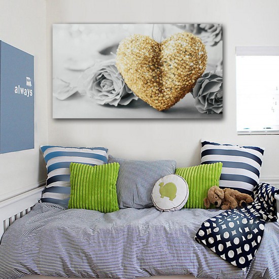 18"x32" Heart Rose Canvas Prints Paintings Pictures Frameless Wall Art Home Decor