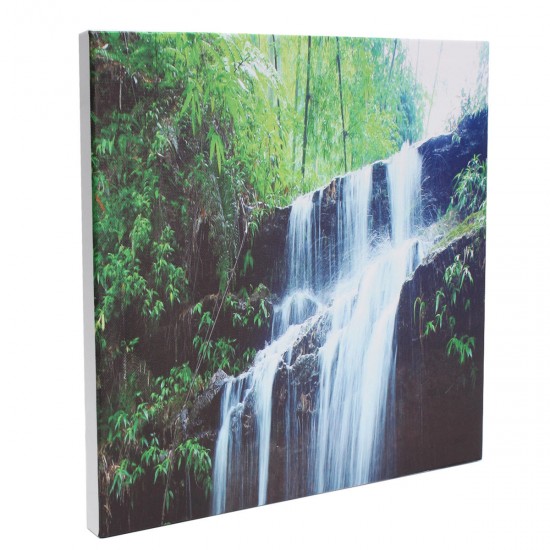 3 Cascade Large Waterfall Framed Print Painting Canvas Wall Art Picture Home Decorate Living Room