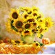 30 x 30 5D Diamond Decorations Flowers Colorful Sunflower Painting DIY Crystal Square Paintings 3D Cross Stitch Kit Mosaic Round Rhinestone