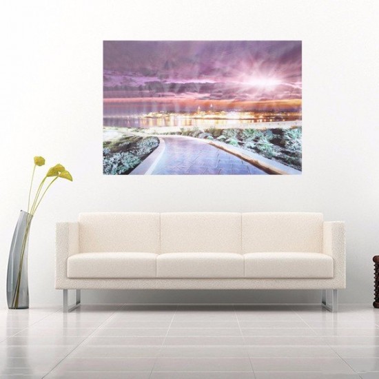 Vision City Christmas Eve Frameless Canvas Painting Living Room Bedroom Wall Painting Home Decor