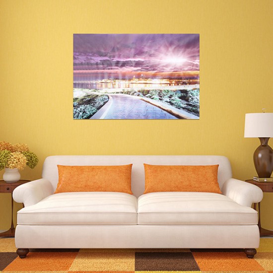 Vision City Christmas Eve Frameless Canvas Painting Living Room Bedroom Wall Painting Home Decor
