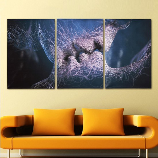3Pcs Love Kiss Abstract Canvas Print Paintings Pictures Home Room Decor Unframed