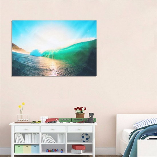 60x90CM Sunshine and Sea Natural Scenery Art Picture Silk Poster Fabric Print Wall Decor