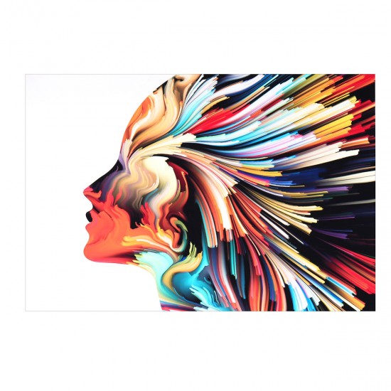 Canvas Girl Face Paintings Wall Art Pictures HD Prints Watercolor Abstract Posters Living Room Decor Frame