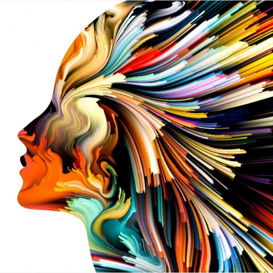 Canvas Girl Face Paintings Wall Art Pictures HD Prints Watercolor Abstract Posters Living Room Decor Frame