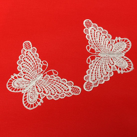 10 Beautiful White Venice Lace Butterfly Applique DIY Craft