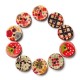 100 PCS Round Pattern Wooden Button Mixed 2 Hole Natural Sewing Children Handmade Clothes Buttons